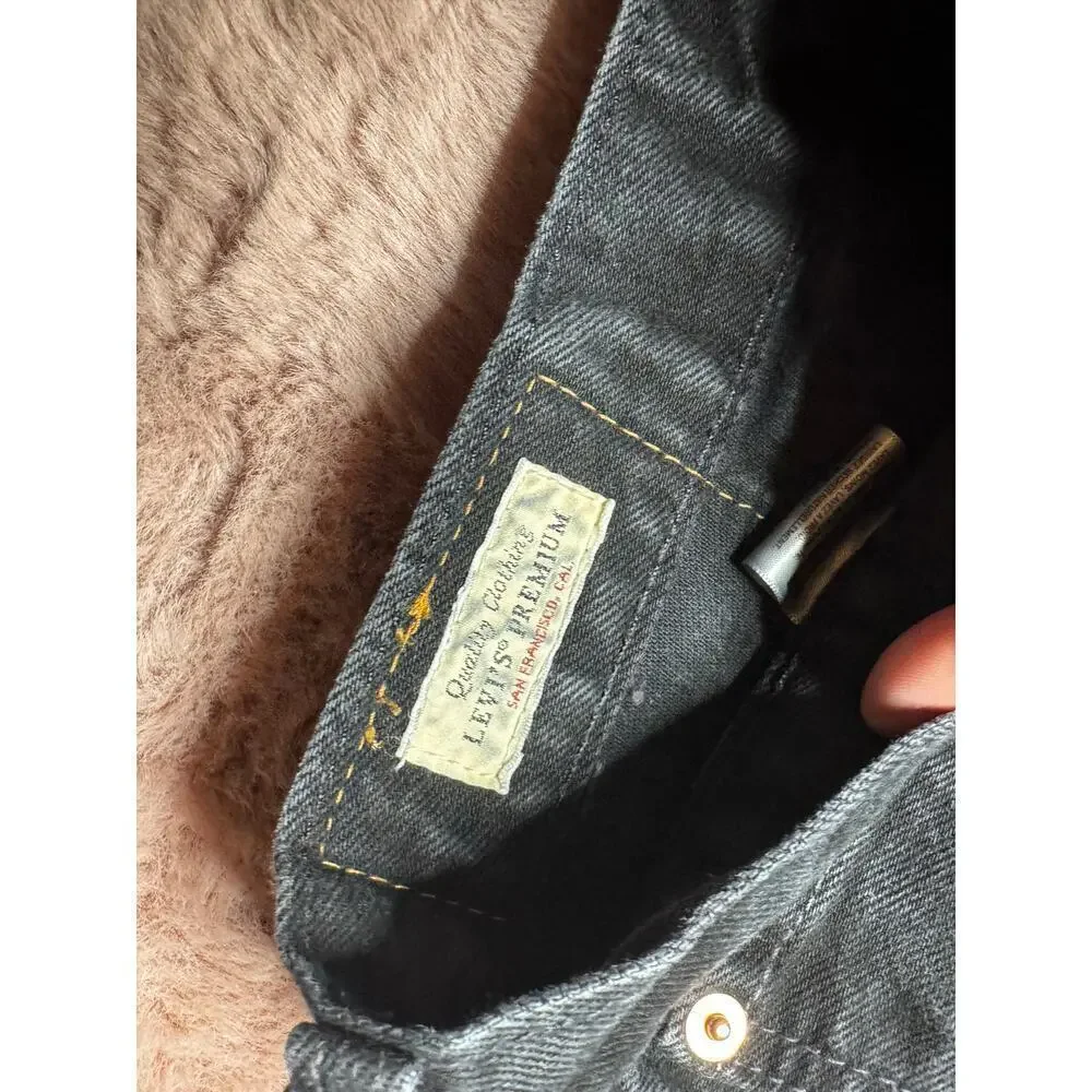 Levi’s Men’s 501 ‘93 Premium 28x30 Big E Charcoal Straight Leg Jeans